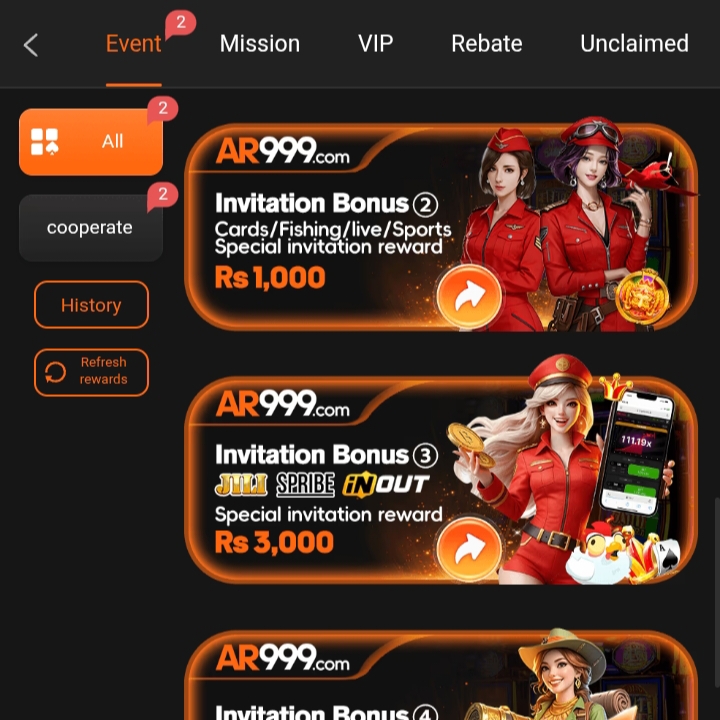 AR999 Game APK Invitation Bonus