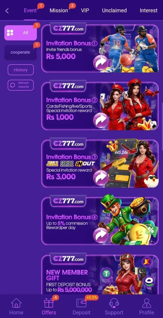 CZ777 Game Events and Fetures