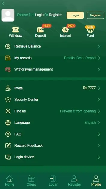 CB777 Game My Profile Screenshot
