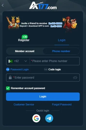 How to Login Account on A177 Game