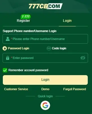 How to Login CB777 Game