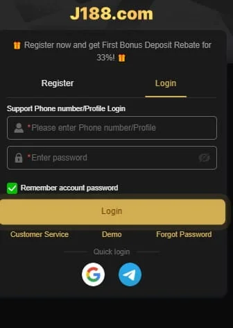 How to Login on J188 Game
