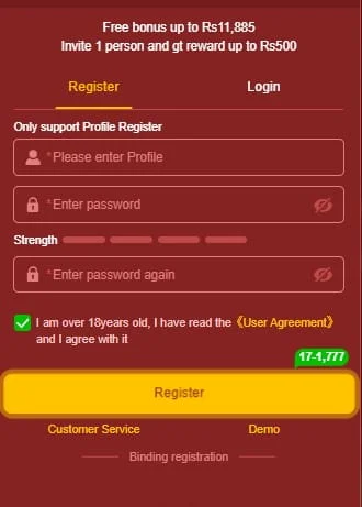 How to Register on 77EF Game