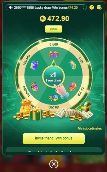 Lucky Wheel on 77EF Game