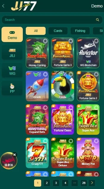 Multiple Games on JJ77 Game