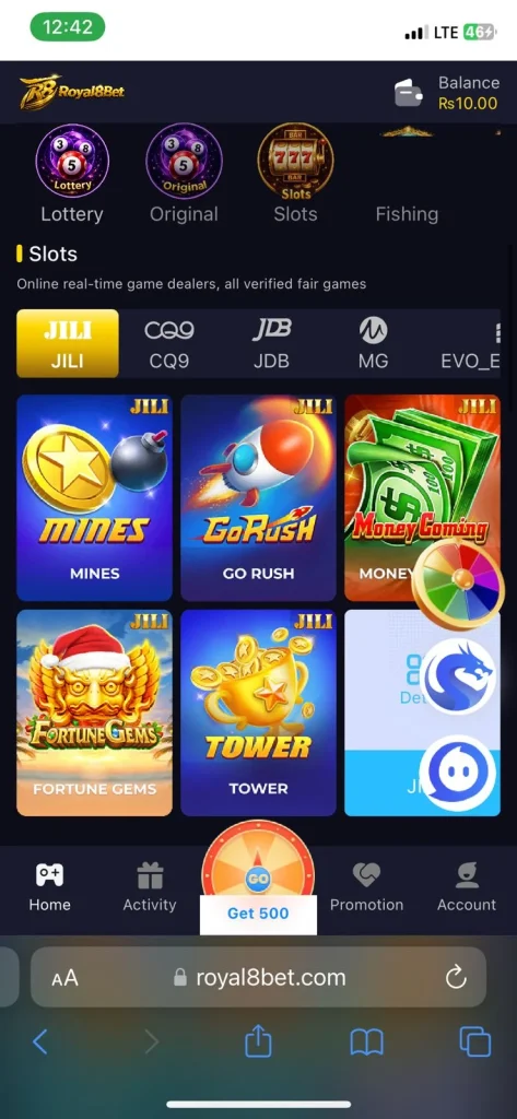 ROYAL8BET Game Homepage